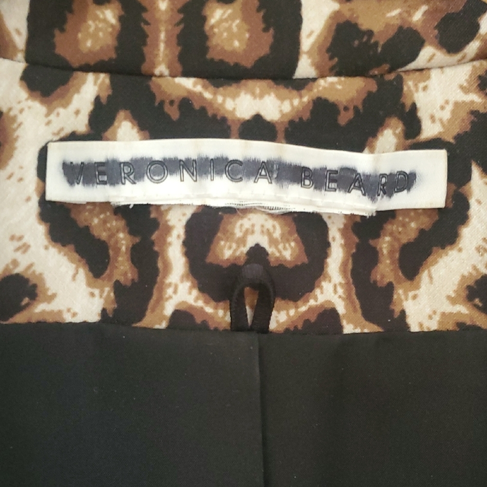 Veronica Beard Leopard Print Blazer Jacket - Brow… - image 2